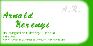 arnold merenyi business card
