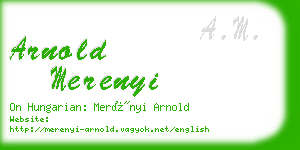 arnold merenyi business card